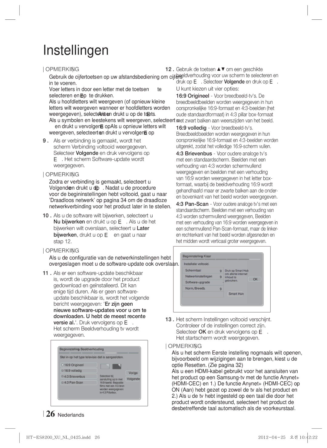 Samsung HT-ES8200/XN, HT-ES8200/ZF manual Optie Resetten. Zie pagina 