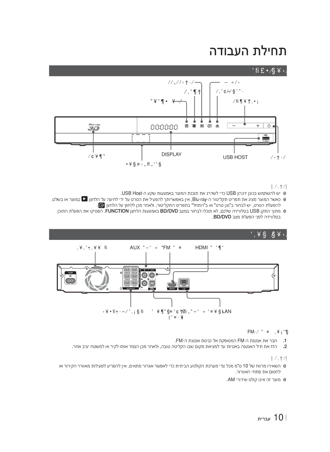 Samsung HT-F4500/SQ manual ימדקה חולה, ירוחאה חולה, הריצע, תויצקנופה 