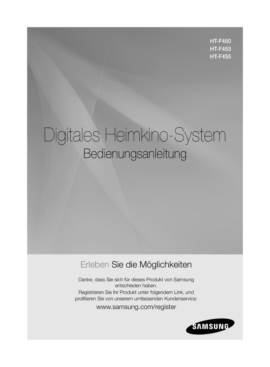 Samsung HT-F455/EN, HT-F455/TK manual Digitales Heimkino-System 