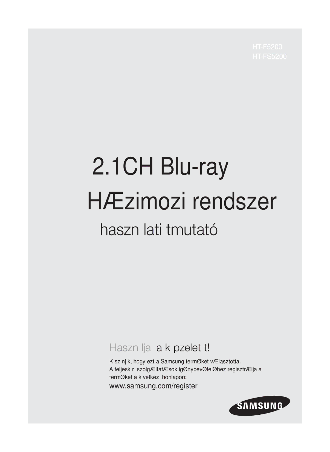 Samsung HT-F5200/EN manual 1CH Blu-ray Házimozi rendszer 