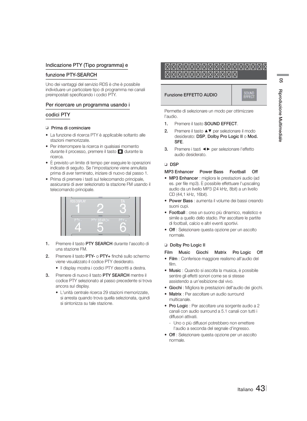 Samsung HT-F9750W/ZF manual Utilizzo dei tasti degli effetti Speciali sul telecomando 