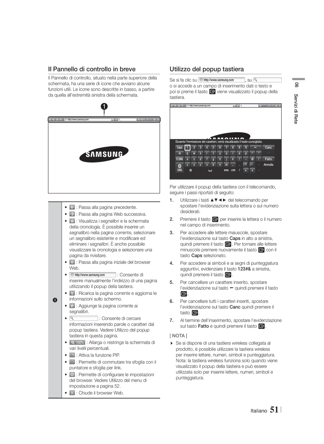 Samsung HT-F9750W/ZF manual Il Pannello di controllo in breve, Utilizzo del popup tastiera 