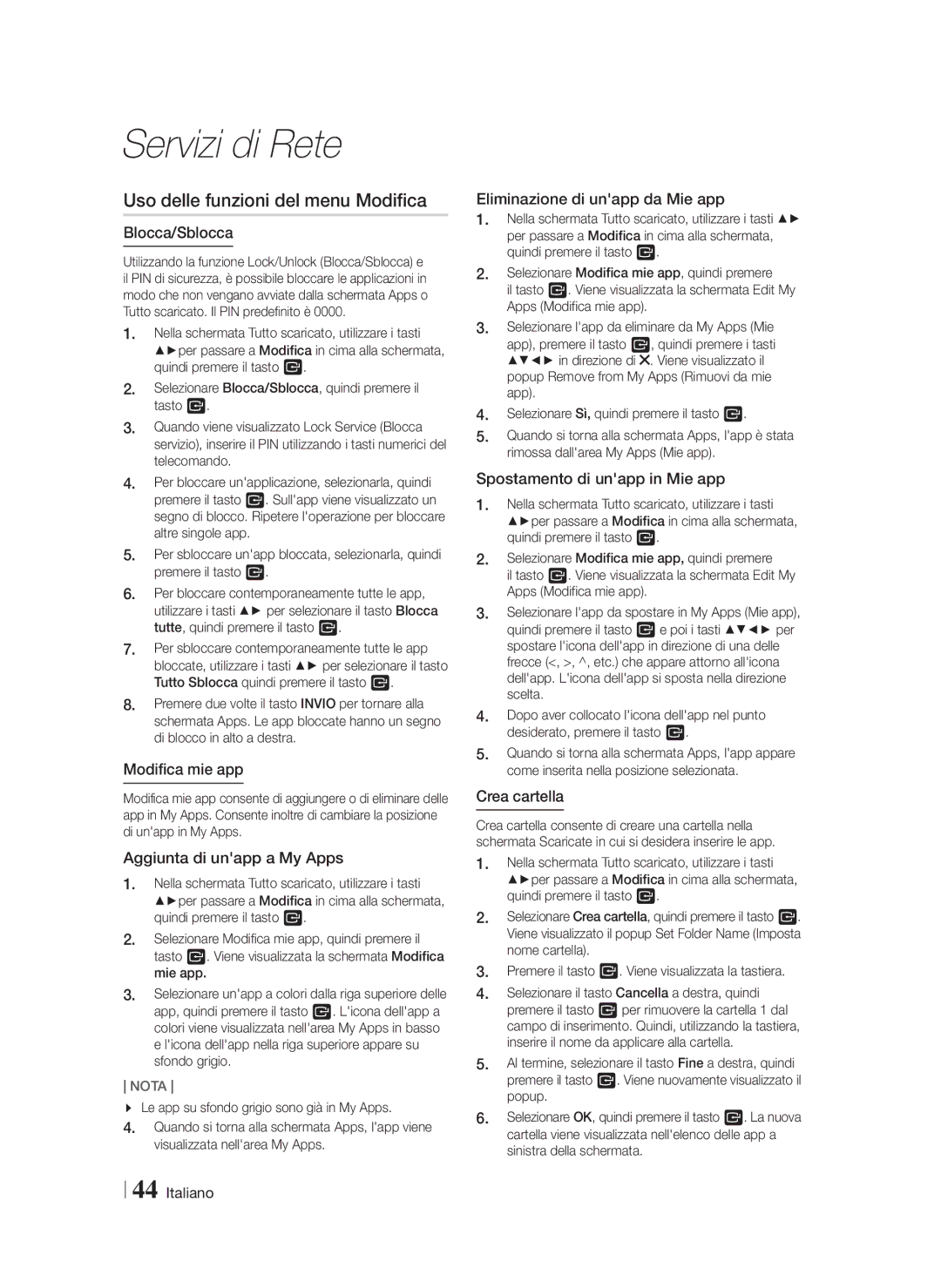 Samsung HT-FS5200/EN, HT-F5200/ZF, HT-FS5200/ZF manual Uso delle funzioni del menu Modifica 