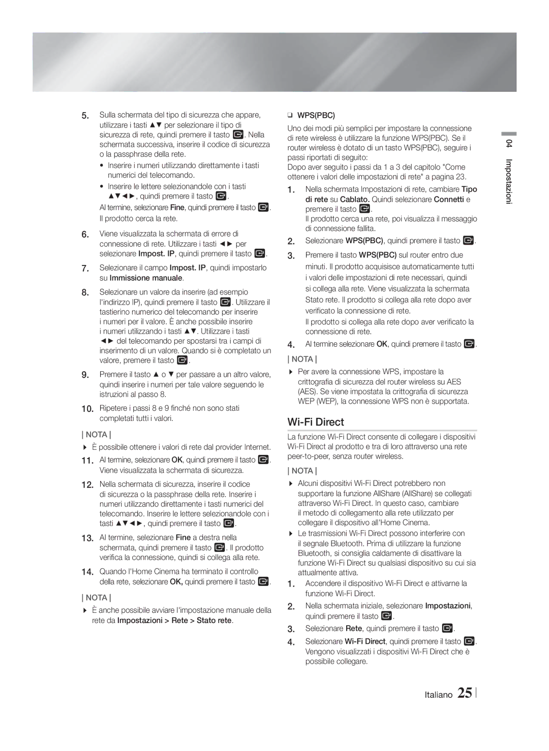 Samsung HT-FS5200/ZF, HT-FS5200/EN, HT-F5200/ZF manual Wi-Fi Direct 