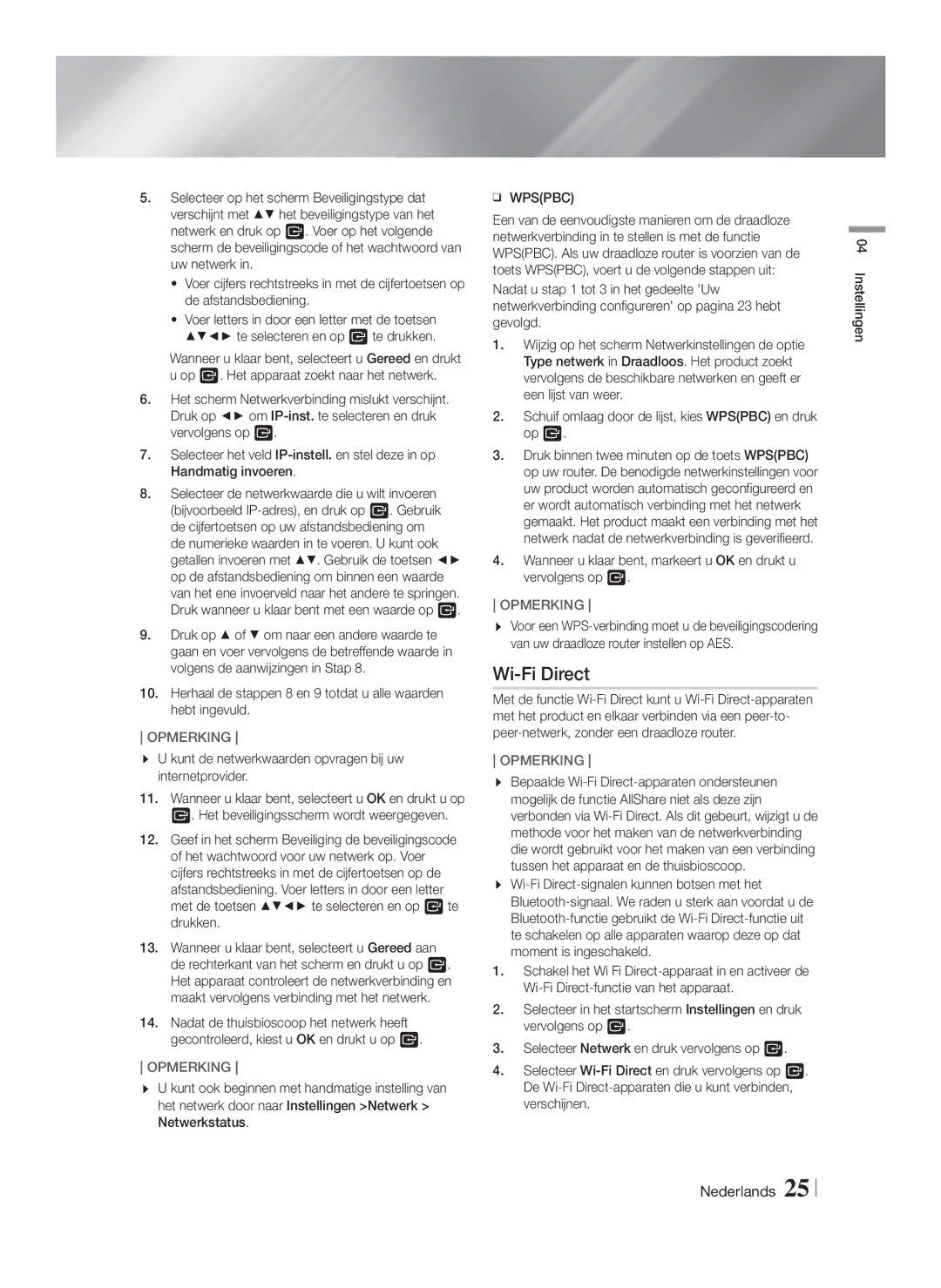 Samsung HT-FS6200/EN, HT-FS6200/XN, HT-FS6200/ZF manual Wi-Fi Direct 