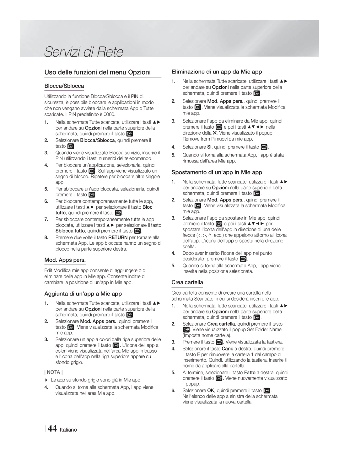 Samsung HT-FS6200/ZF manual Uso delle funzioni del menu Opzioni 