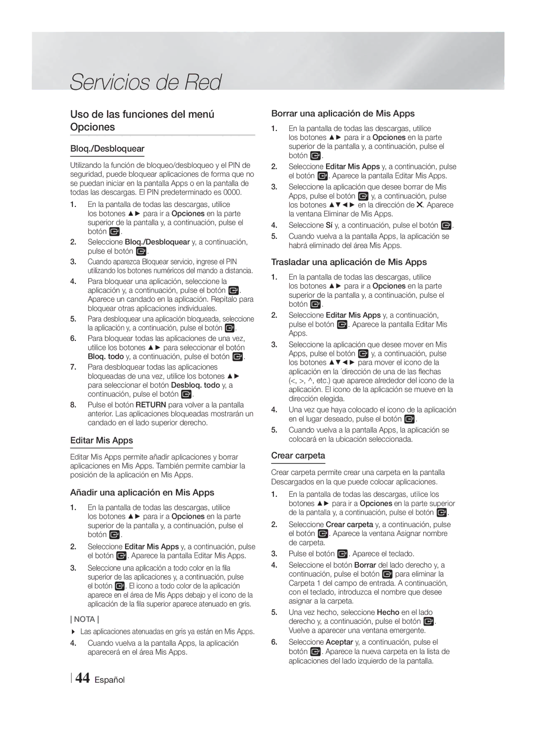 Samsung HT-FS6200/ZF manual Uso de las funciones del menú Opciones 