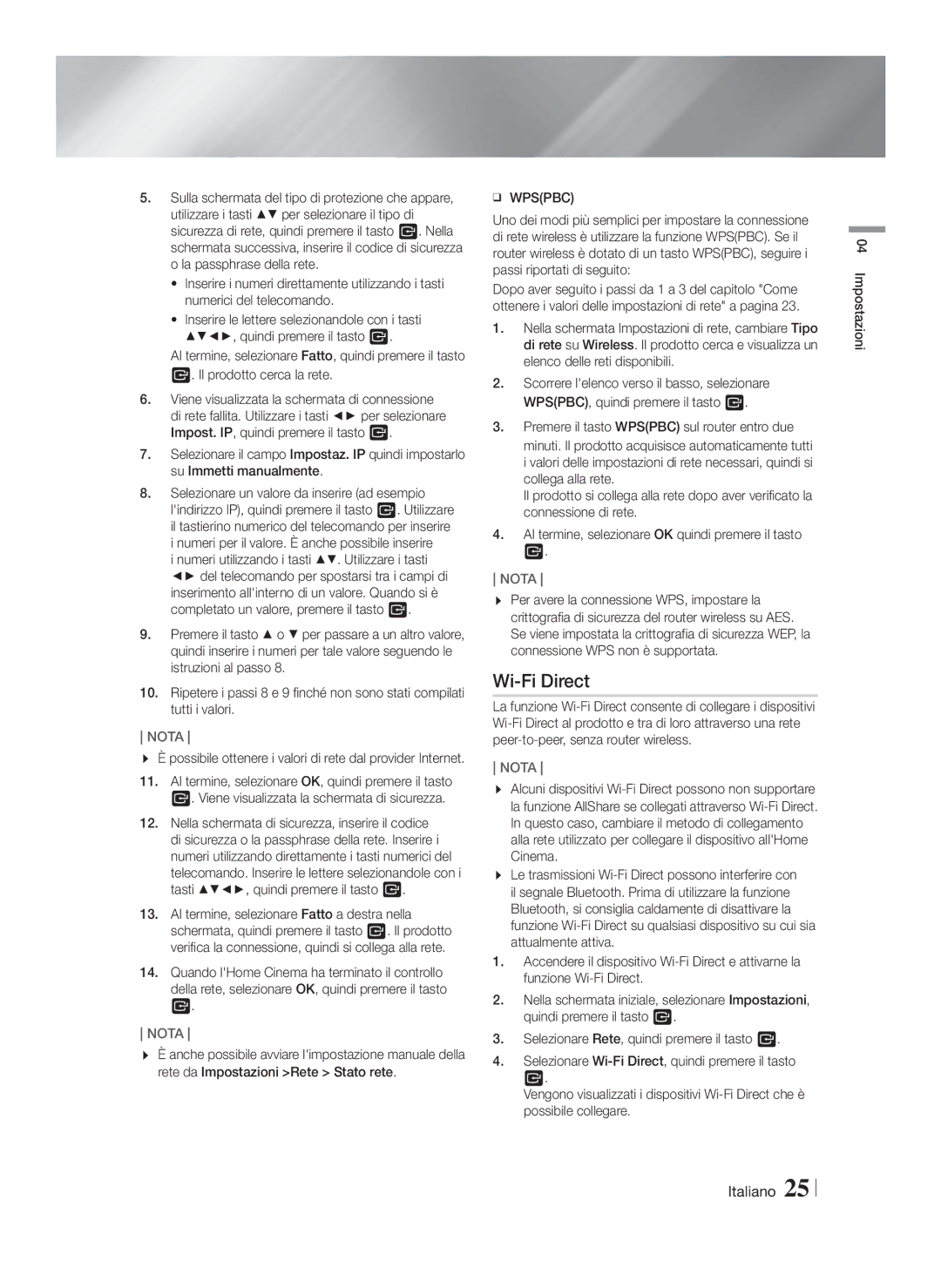 Samsung HT-FS6200/ZF manual Wi-Fi Direct 