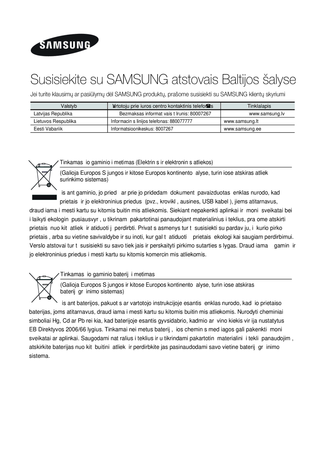 Samsung HT-FS9200/EN manual Valstybė, Tinklalapis 