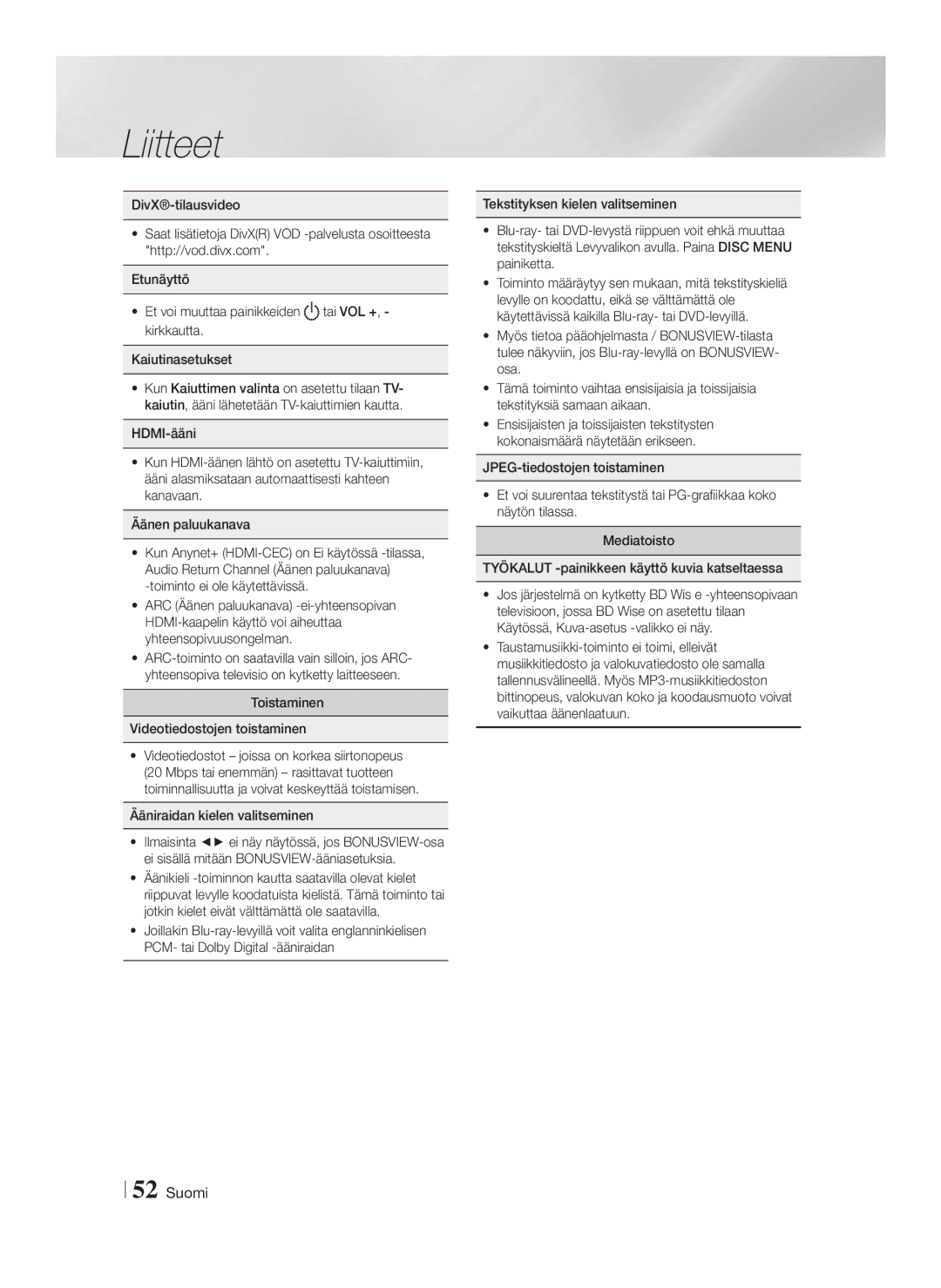 Samsung HT-FS9200/XE manual Toistaminen Videotiedostojen toistaminen, Ääniraidan kielen valitseminen 