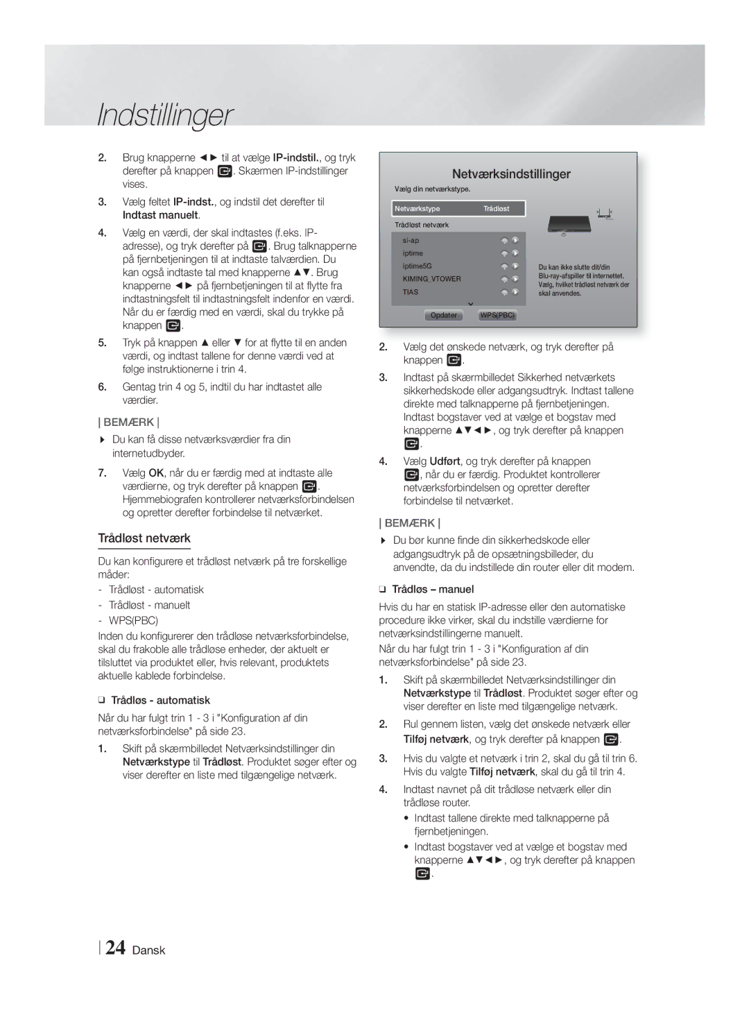 Samsung HT-FS9200/XE manual Trådløst netværk 