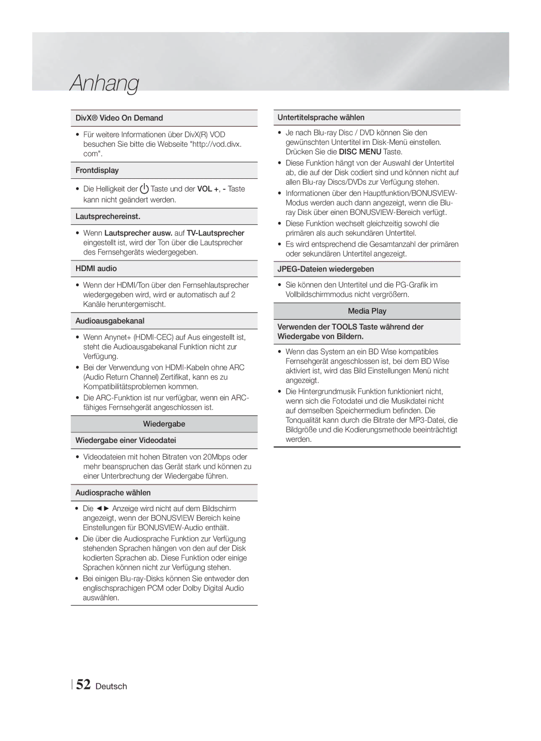 Samsung HT-FS9200/XN, HT-FS9200/ZF manual Audiosprache wählen 