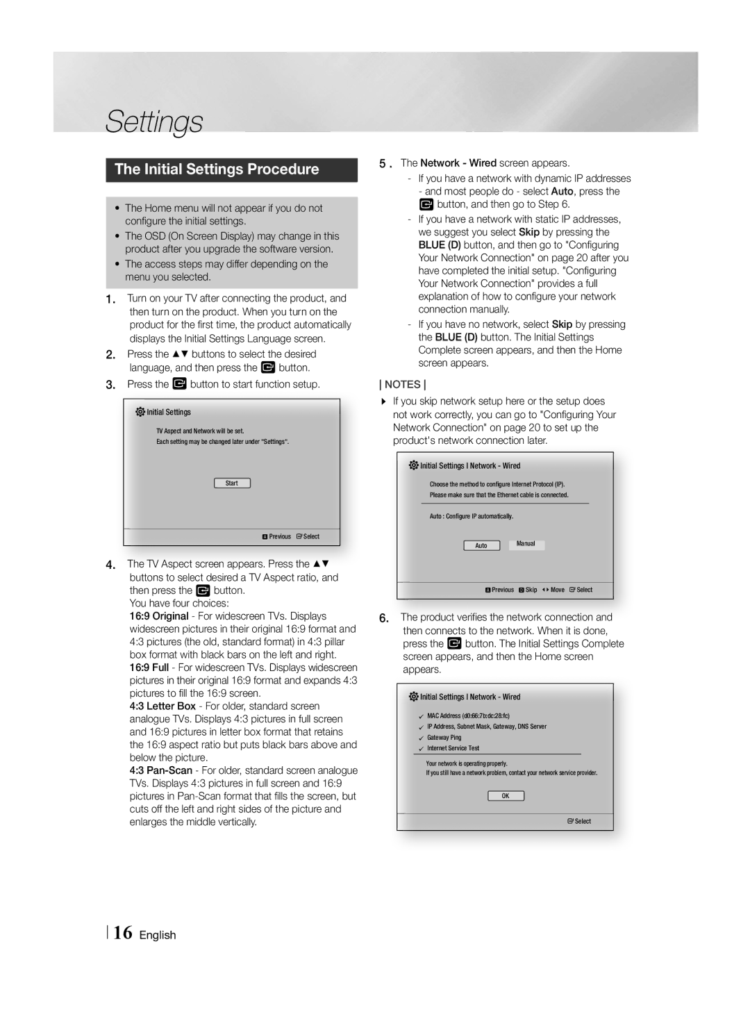 Samsung HT-H4500R/XU manual Initial Settings Procedure, Access steps may differ depending on the menu you selected 