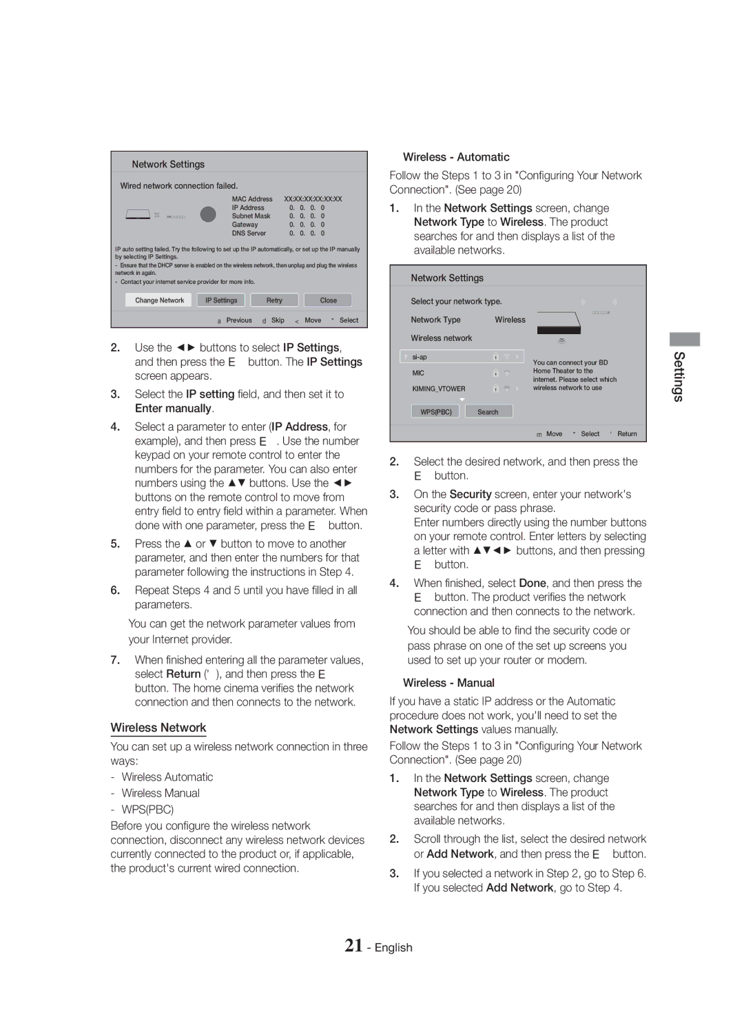 Samsung HT-H5500K/SQ manual Wireless Network, Wpspbc 