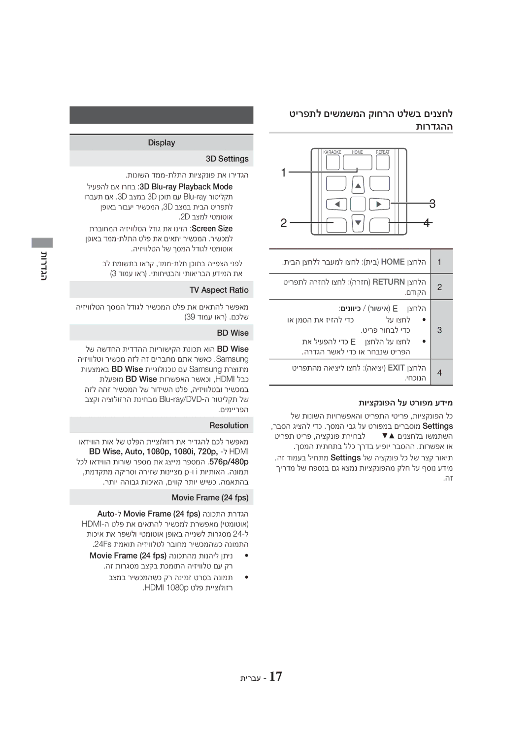 Samsung HT-H5500K/SQ manual תורדגהה טירפת תויצקנופ, תויצקנופה לע טרופמ עדימ 