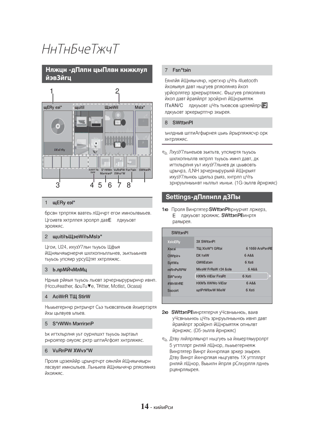 Samsung HT-H5530K/RU manual Басты экраны туралы қысқаша Мәлімет, Settings экранына кіру, Function, Қолданбалар, 14 Қазақша 