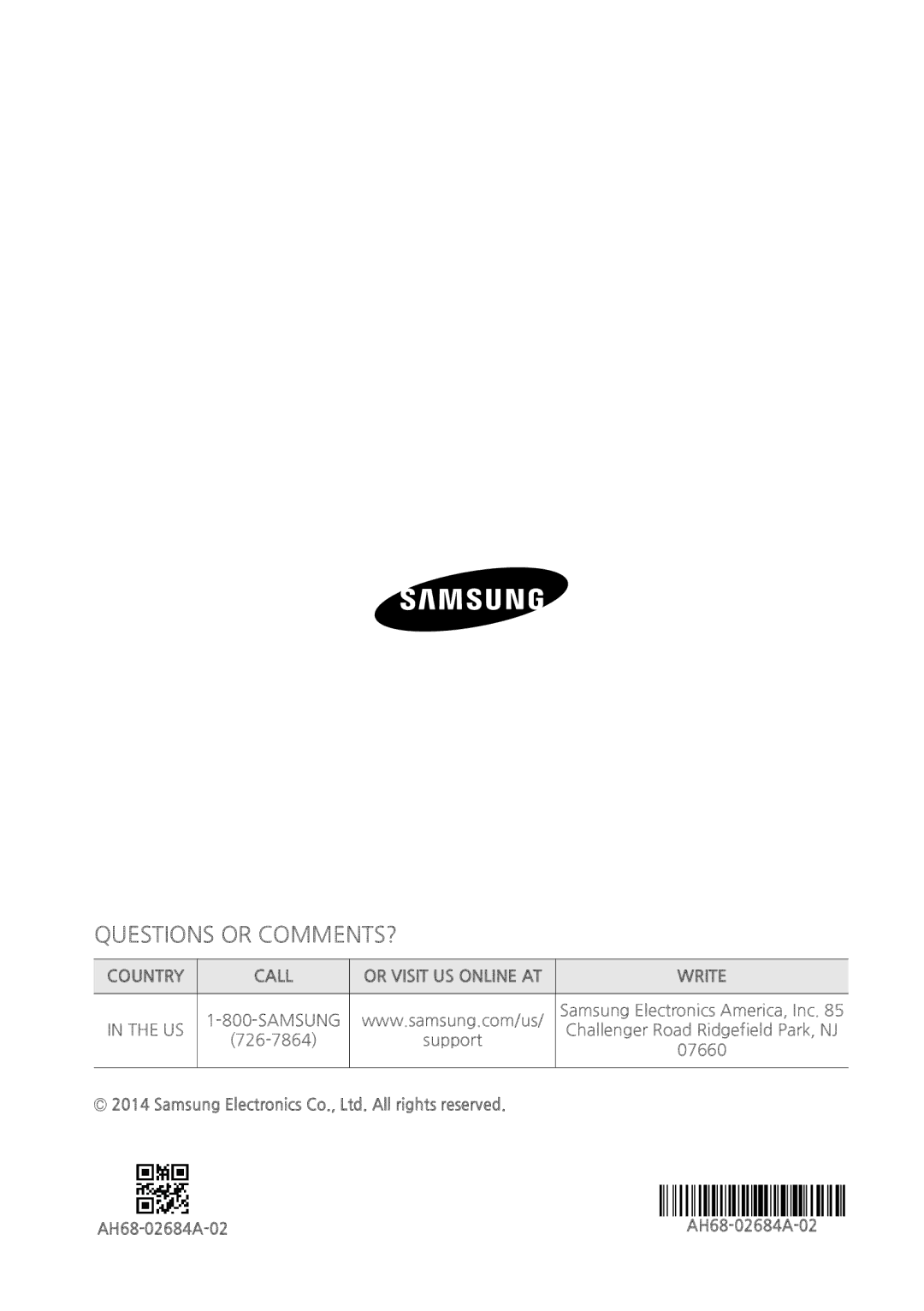 Samsung HT-H6500WM user manual Support, 07660, AH68-02684A-02 