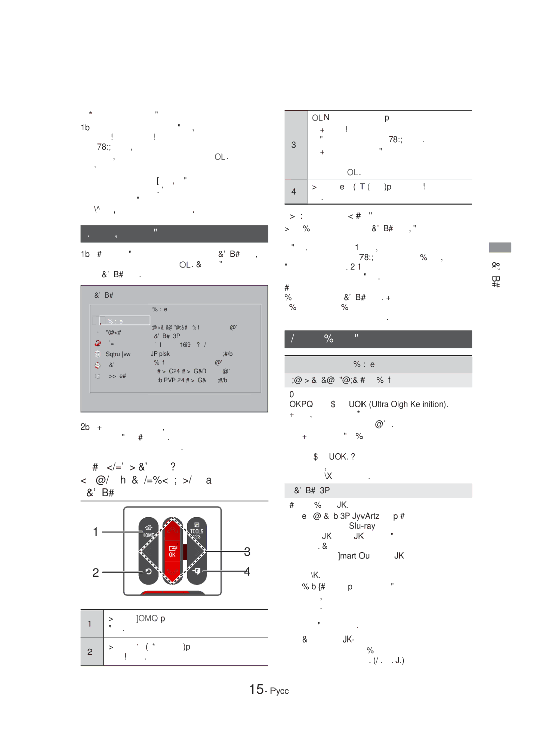 Samsung HT-H7750WM/RU manual Доступ к экрану Настройки, Функции меню Настройки, Кнопки пульта дистанционного 