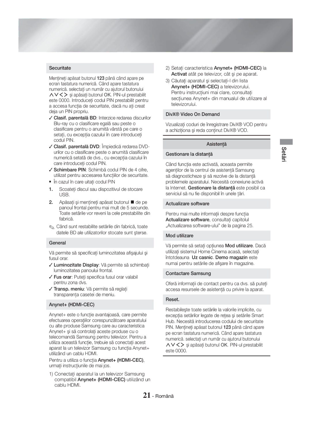 Samsung HT-H7500WM/EN, HT-H7750WM/TK, HT-H7750WM/EN, HT-H7750WM/ZF manual Usb 