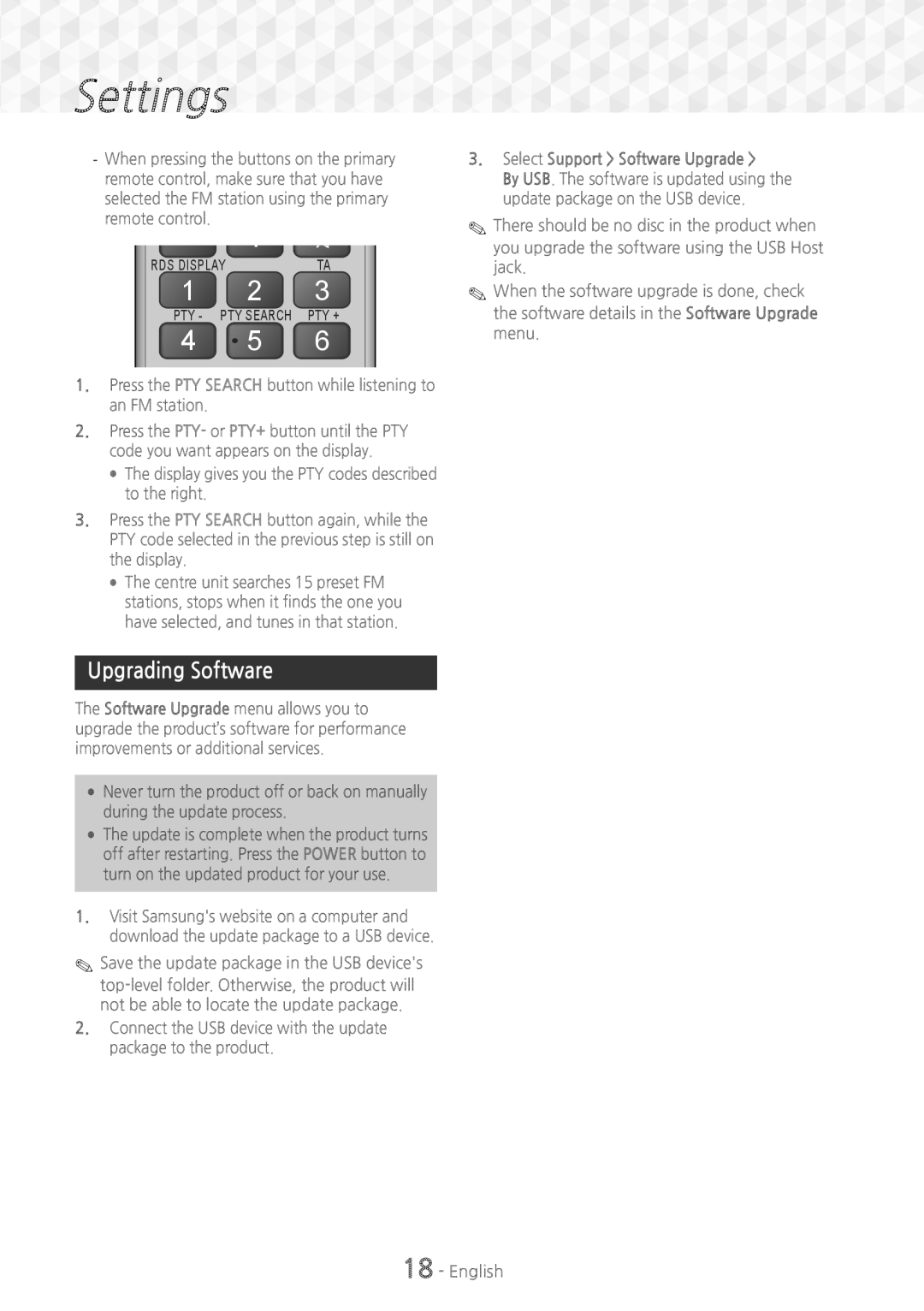 Samsung HT-J5150/TK, HT-J5150/EN, HT-J5150/ZF manual Upgrading Software, Select Support Software Upgrade 