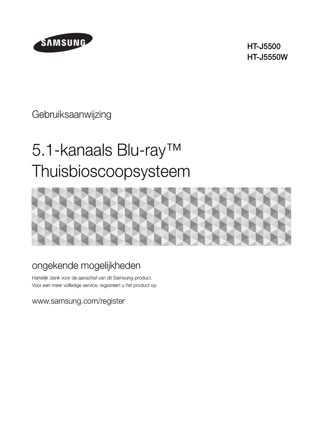 Samsung HT-J5500/ZF, HT-J5500/EN, HT-J5550W/EN, HT-J5550W/ZF, HT-J5550W/XE, HT-J5500/XE Kanaals Blu-ray Thuisbioscoopsysteem 