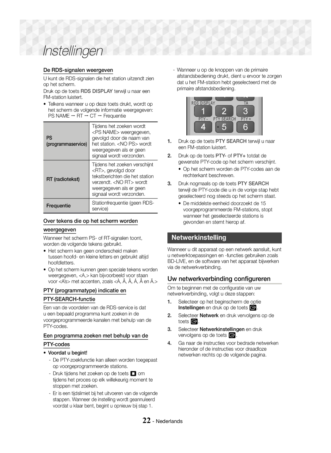 Samsung HT-J5500/EN, HT-J5550W/EN, HT-J5550W/ZF, HT-J5500/ZF manual Netwerkinstelling, Uw netwerkverbinding configureren 