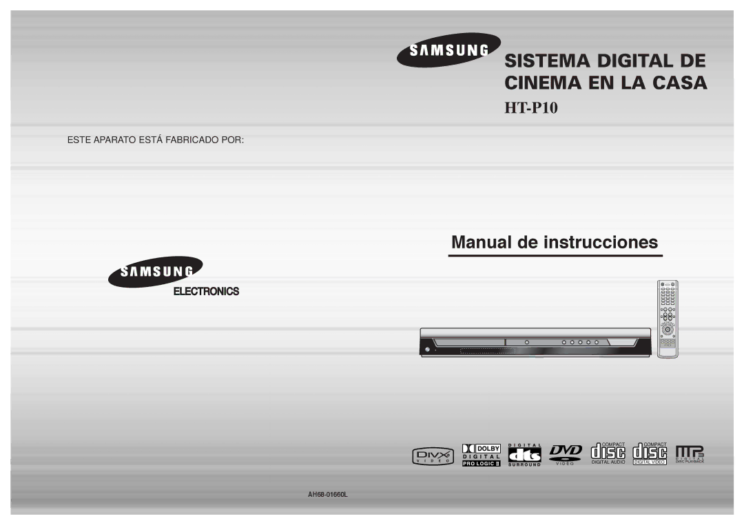 Samsung HT-P10R/EDC, HT-P10R/ELS manual Manual de instrucciones 