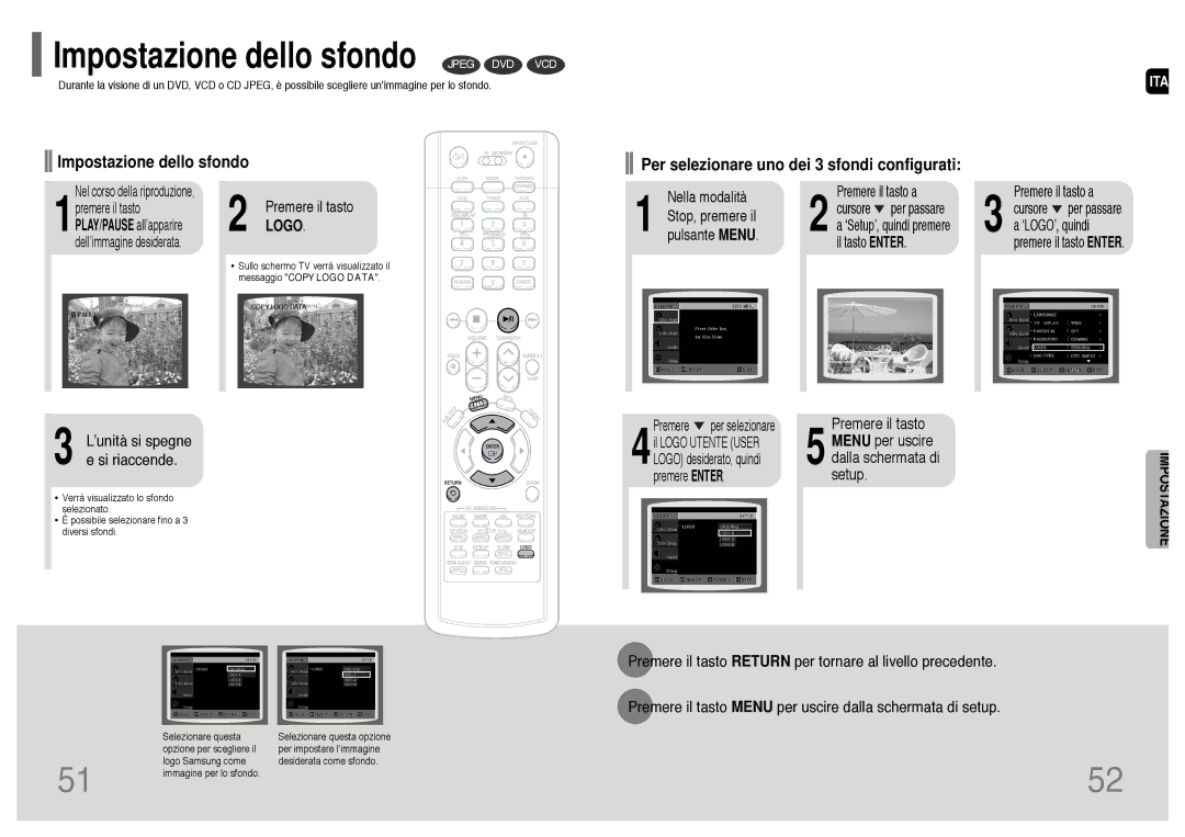 Samsung HT-P1200R/ELS manual ’unità si spegne e si riaccende, Menu per uscire, Setup 