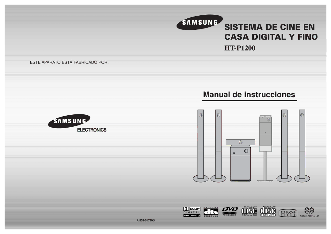 Samsung HT-P1200R/ELS manual Manual de instrucciones 