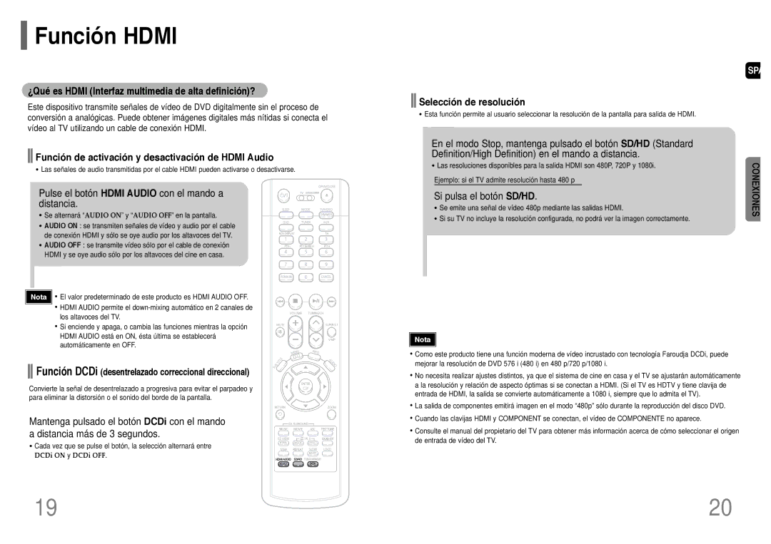 Samsung HT-P1200R/ELS manual Función Hdmi, ¿Qué es Hdmi Interfaz multimedia de alta definición?, Selección de resolución 