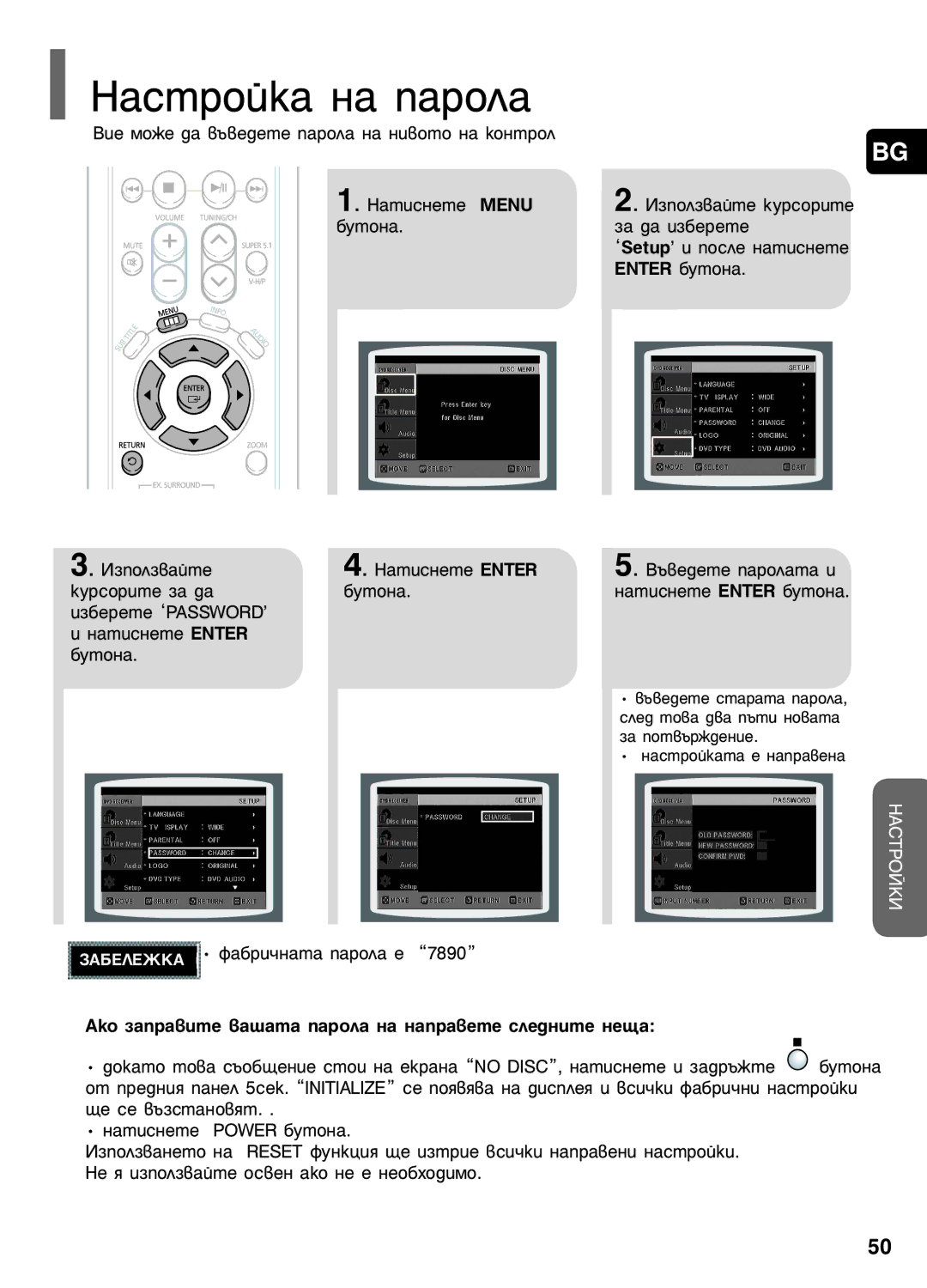 Samsung HT-P1200R/ELS manual ‡Òúóèí‡ Ì‡ Ô‡Óî‡, ÇËÂ Ïóêâ ‰‡ ‚˙‚Â‰ÂÚÂ Ô‡ÓÎ‡ Ì‡ ÌË‚ÓÚÓ Ì‡ ÍÓÌÚÓÎ, ‡ÚËÒÌÂÚÂ Power ·ÛÚÓÌ‡ 