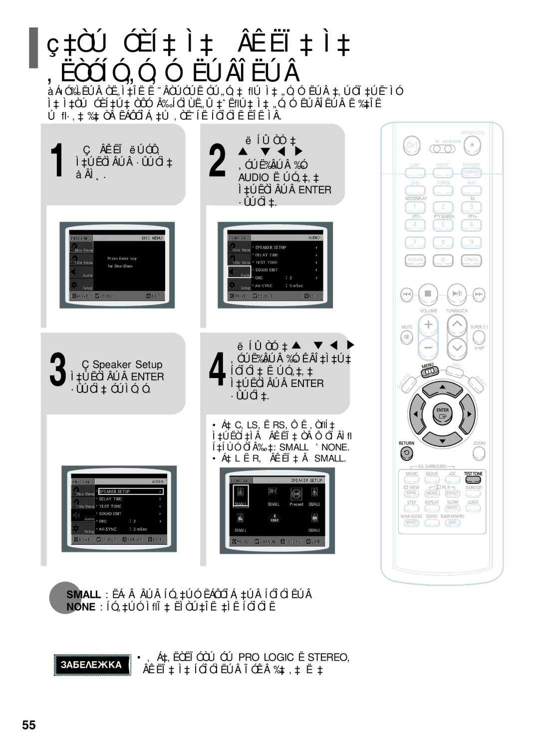 Samsung HT-P1200R/ELS manual ‡Òúóèí‡ Ì‡ Âêëï‡ Ì‡ ‚Ëòóíó„Ó‚Óëúâîëúâ 