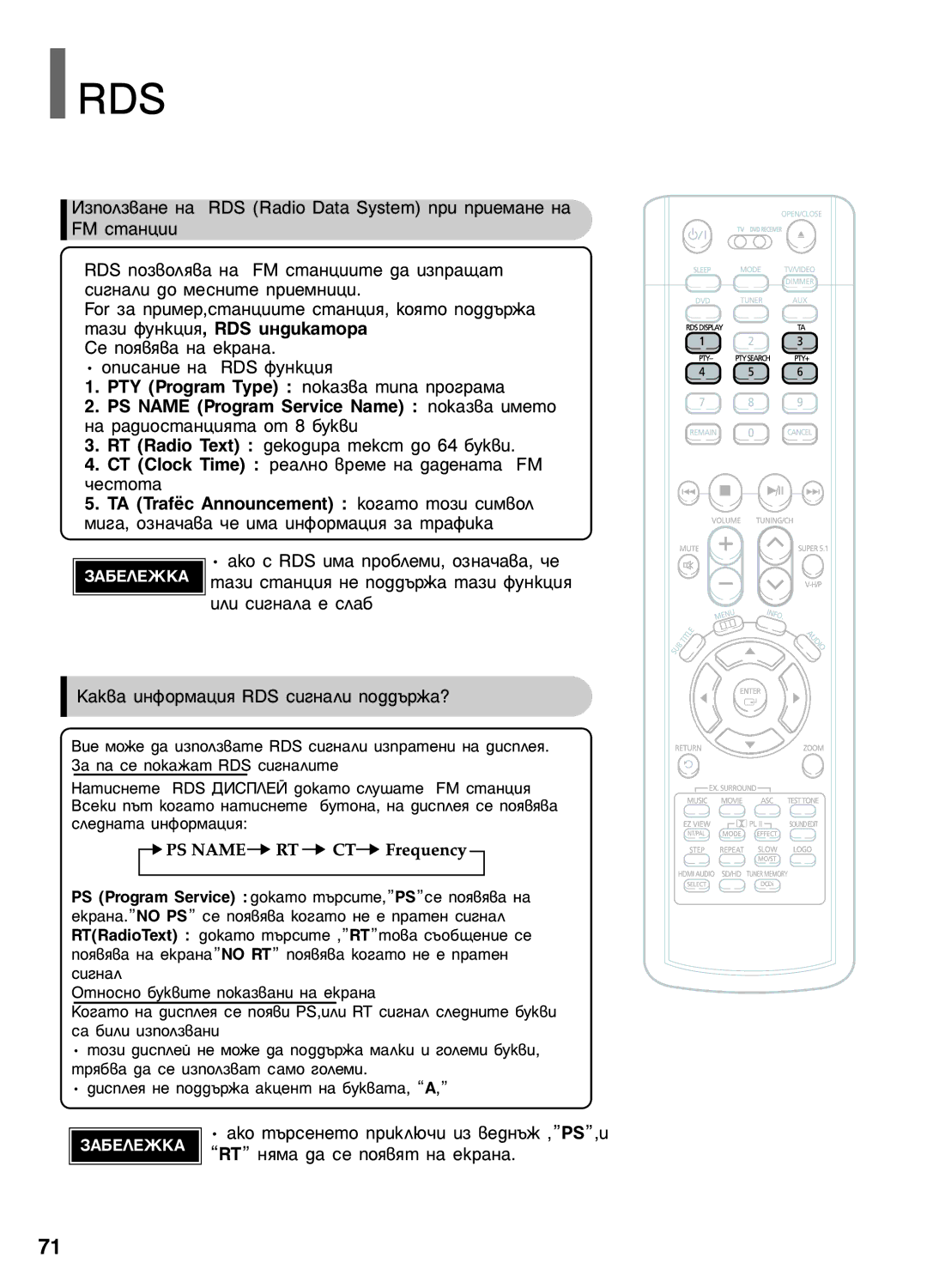 Samsung HT-P1200R/ELS manual Rds 