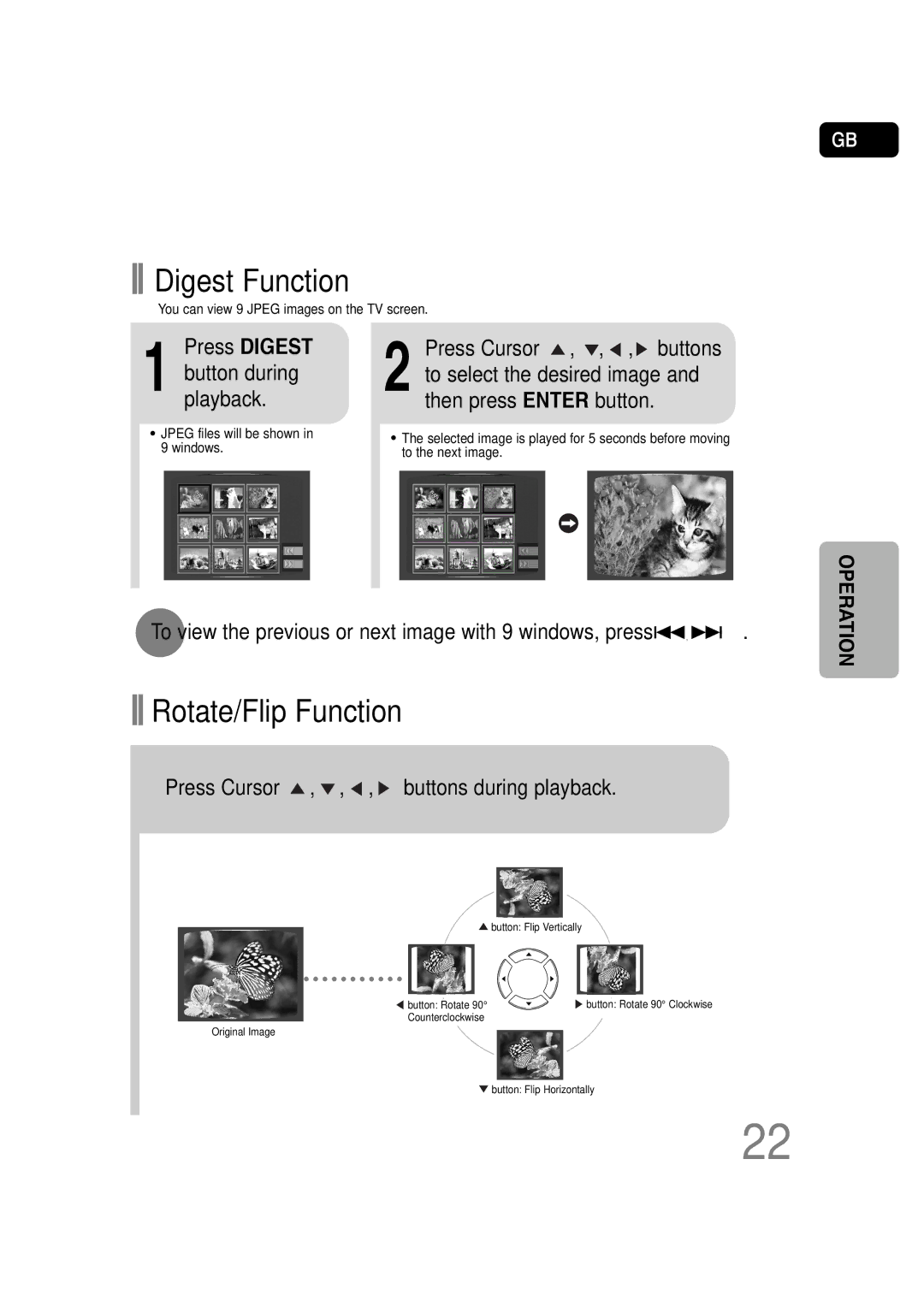 Samsung HT-P30 instruction manual Press Digest, Press Cursor , , , buttons during playback 