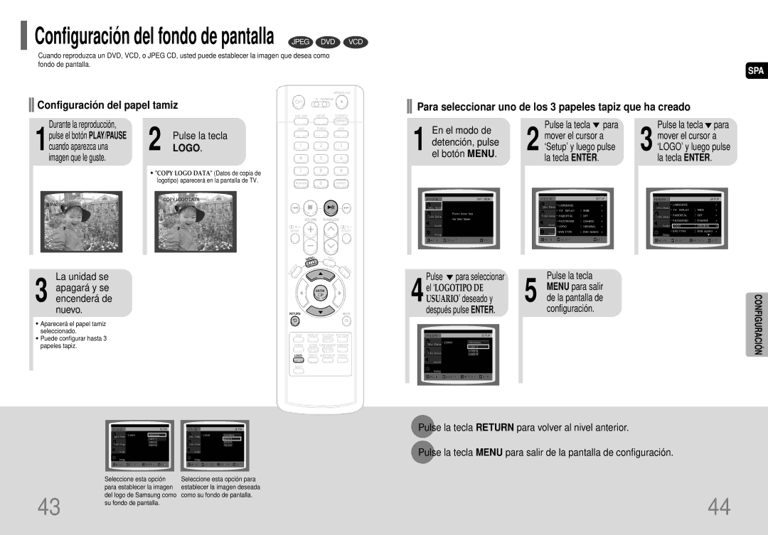 Samsung HT-P40 manual La unidad se, Apagará y se encenderá de nuevo, Detención, pulse el botón Menu Pulse para seleccionar 