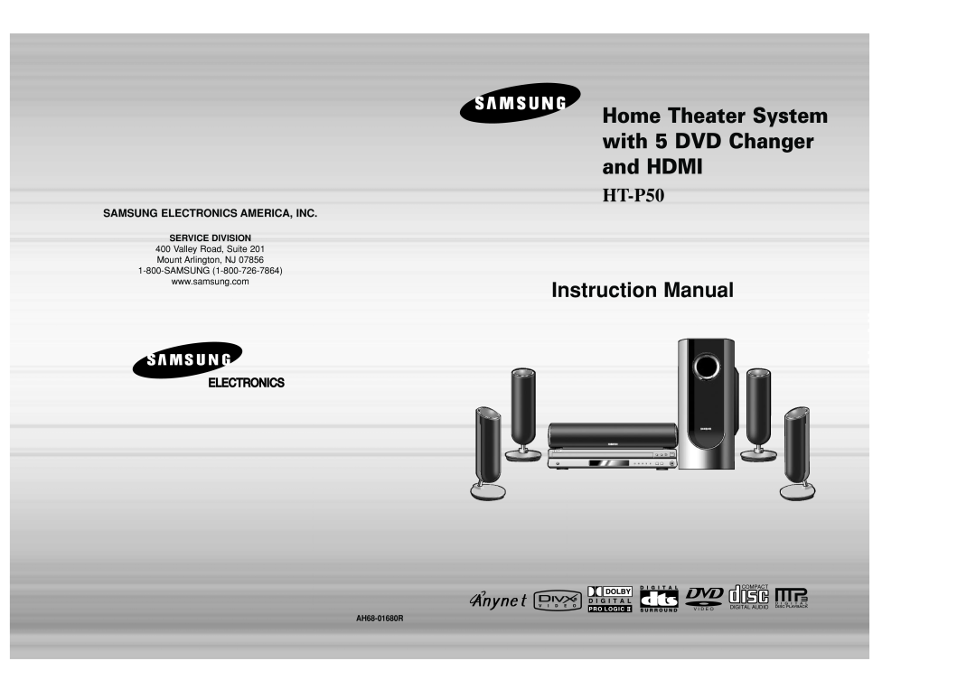 Samsung HT-P50 instruction manual Samsung Electronics America, Inc, Service Division 