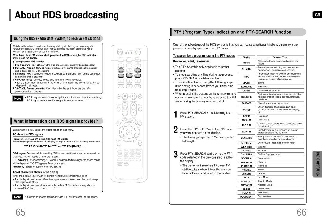 Samsung HT-P70 About RDS broadcasting, Using the RDS Radio Data System to receive FM stations, Before you start, remember 