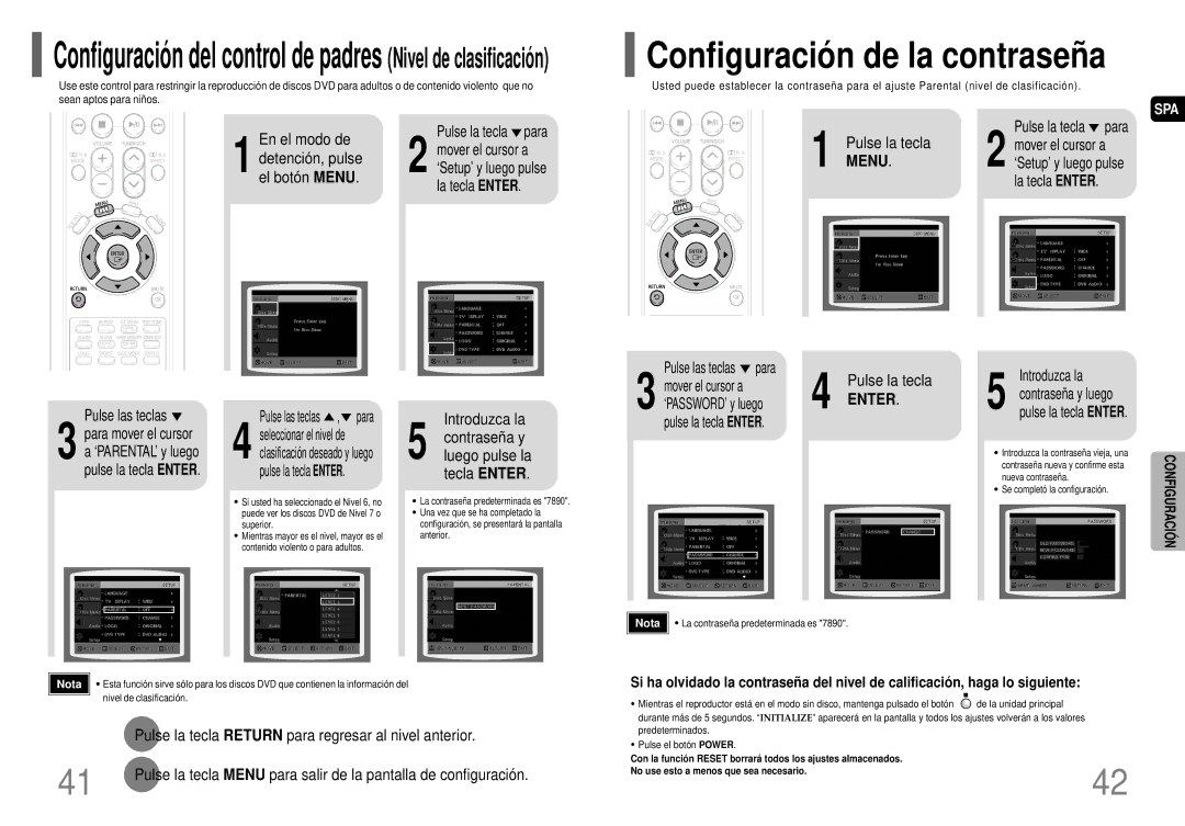 Samsung HT-P70R/ELS manual Introduzca la, Mover el cursor a, Pulse la tecla Enter 