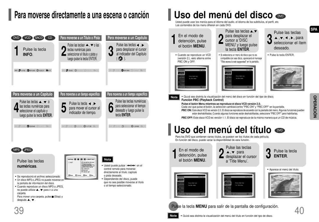 Samsung HT-P70R/ELS manual Uso del menú del disco DVD, Uso del menú del título DVD 