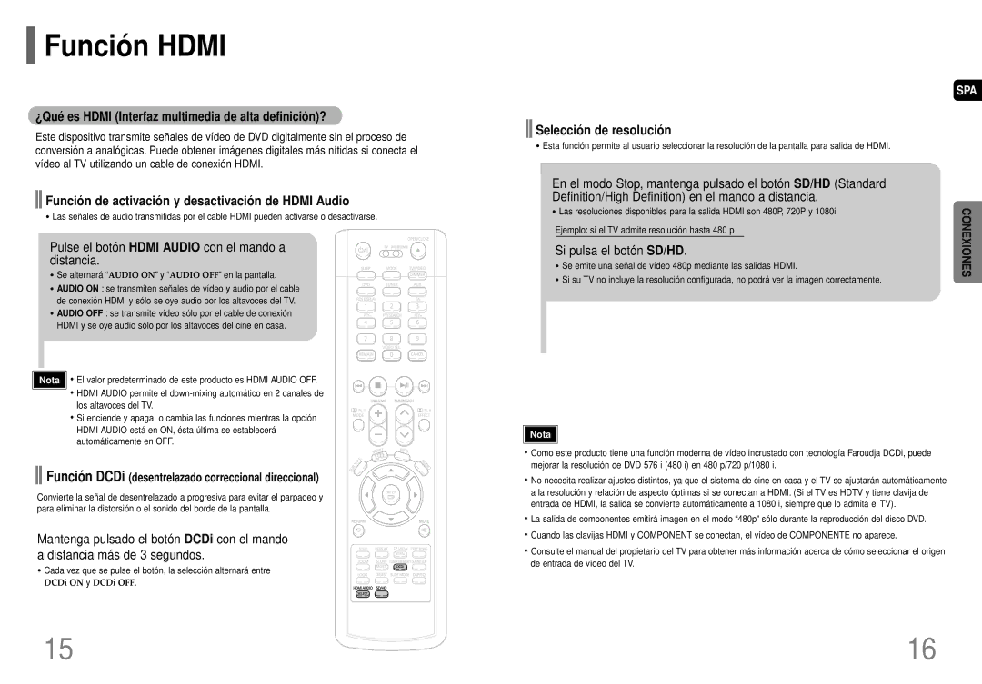 Samsung HT-P70R/ELS manual Funció n Hdmi, ¿Qué es Hdmi Interfaz multimedia de alta definició n?, Selecció n de resolució n 