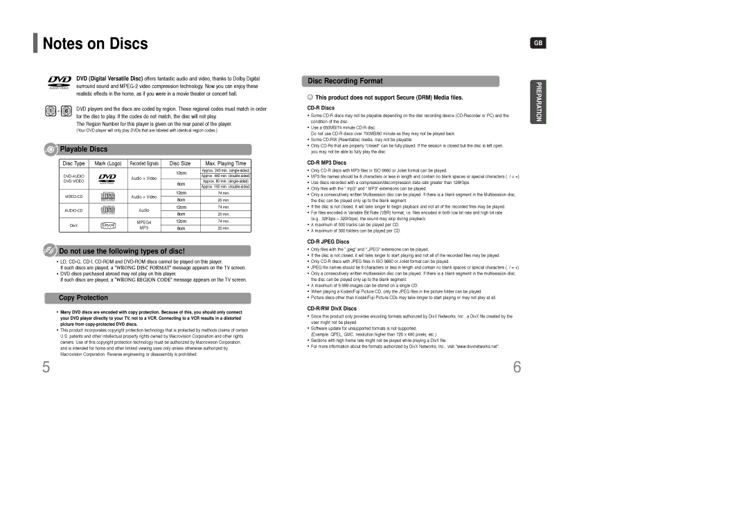 Samsung HT-XQ100T/XEF, HT-Q100T/XEH, HT-XQ100R/ELS Copy Protection, This product does not support Secure DRM Media files 