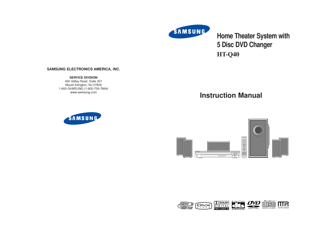 Samsung HT-Q40 instruction manual 