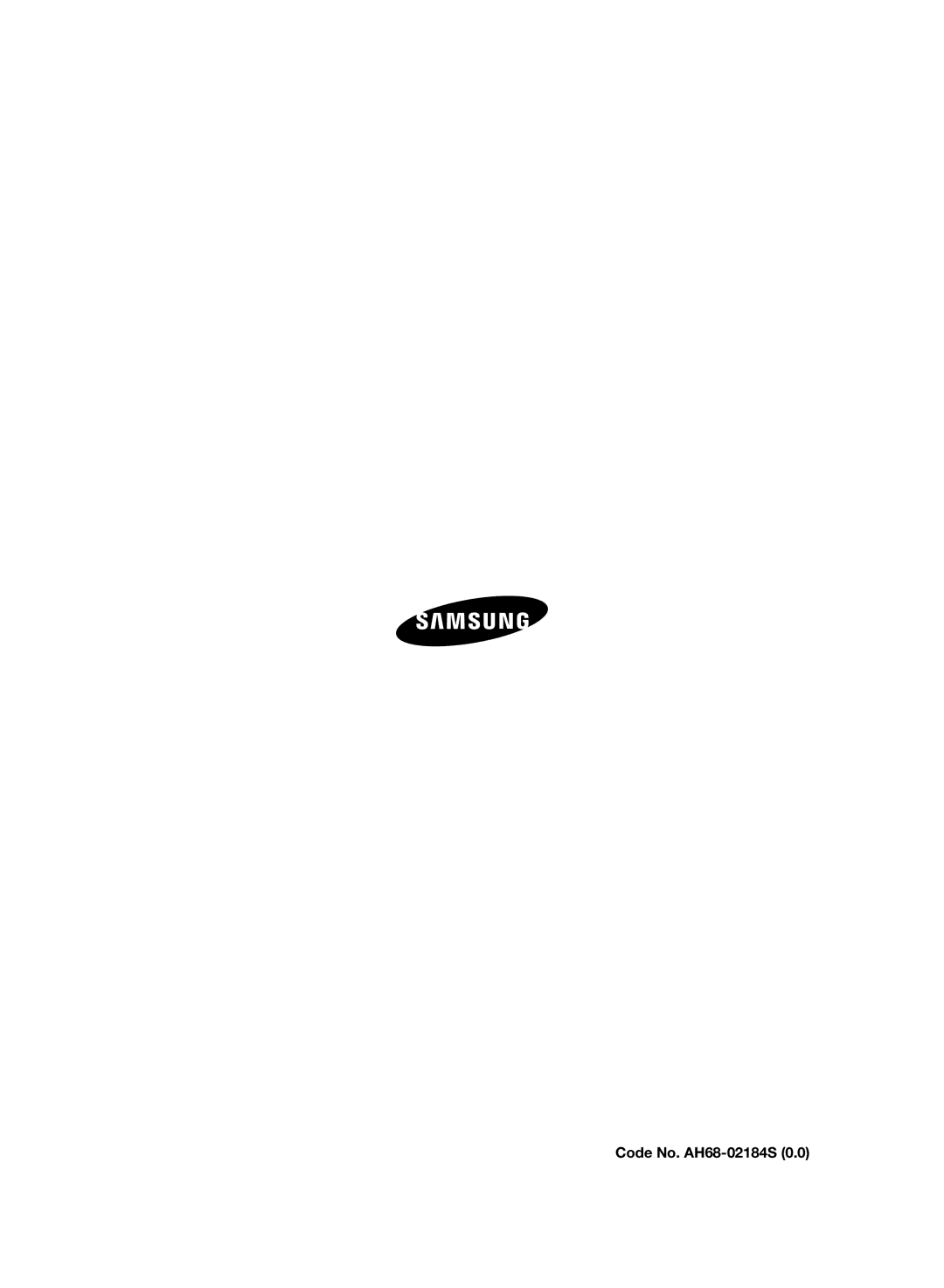 Samsung HT-SB1 user manual Code No. AH68-02184S 