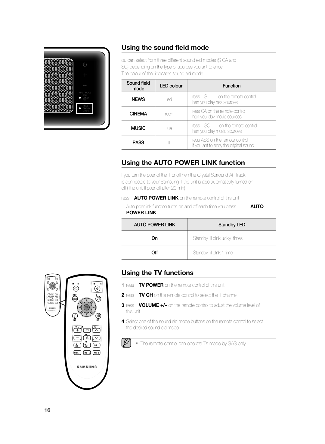 Samsung HT-SB1G/XER manual Press News on the remote control, When you play news sources, Press Cinema on the remote control 