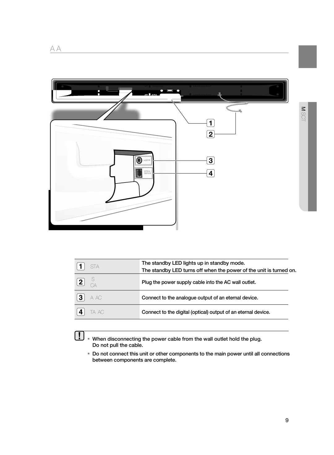 Samsung HT-WS1R/XER, HT-SB1G/XER manual Rear PAnEl 