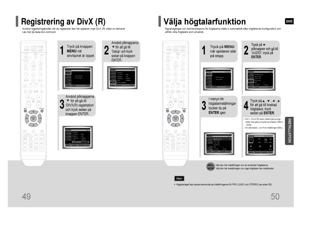 Samsung HT-THQ22R/ELS, HT-THQ25R/ELS manual När spelaren står, På stopp 