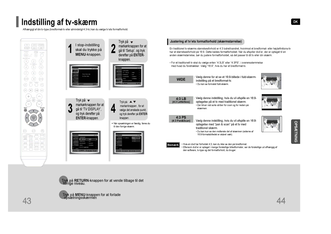 Samsung HT-THQ25R/ELS, HT-THQ22R/ELS manual 43 LB, 43 PS 