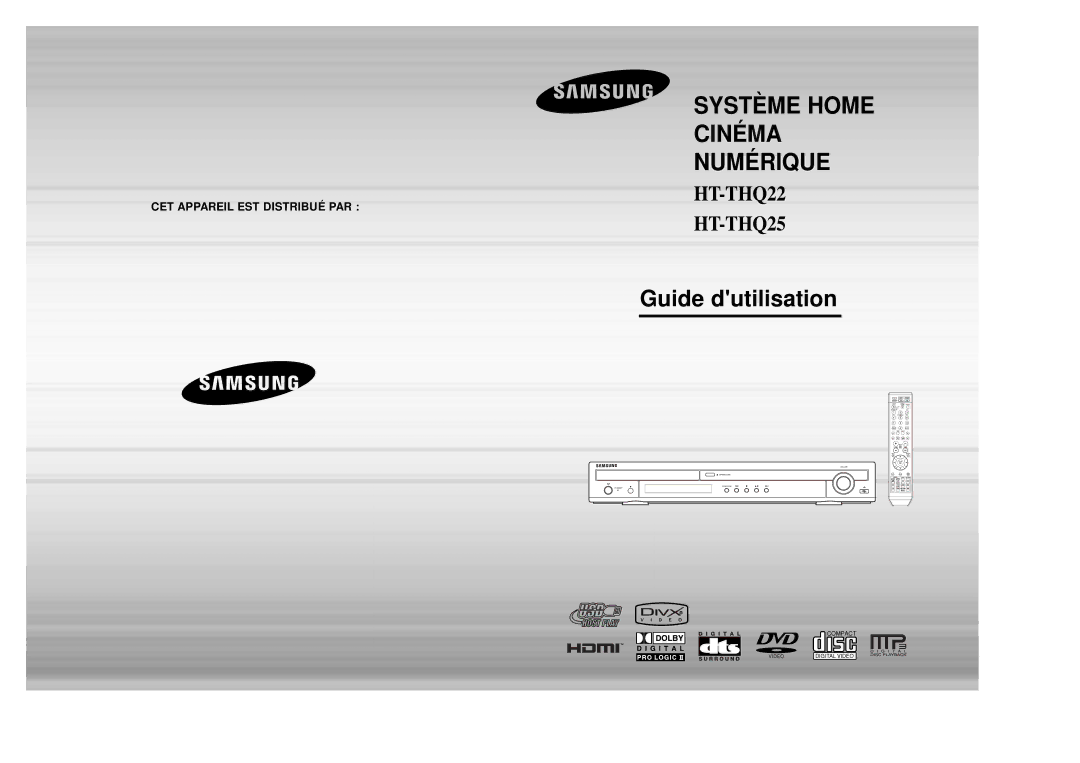 Samsung HT-THQ25R/ELS manual Système Home Cinéma Numérique 