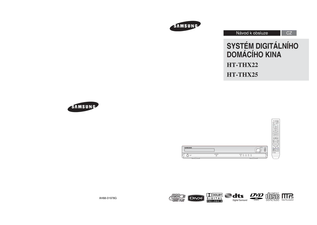 Samsung HT-THX22R/XEO manual Systém Digitálního Domácího Kina 