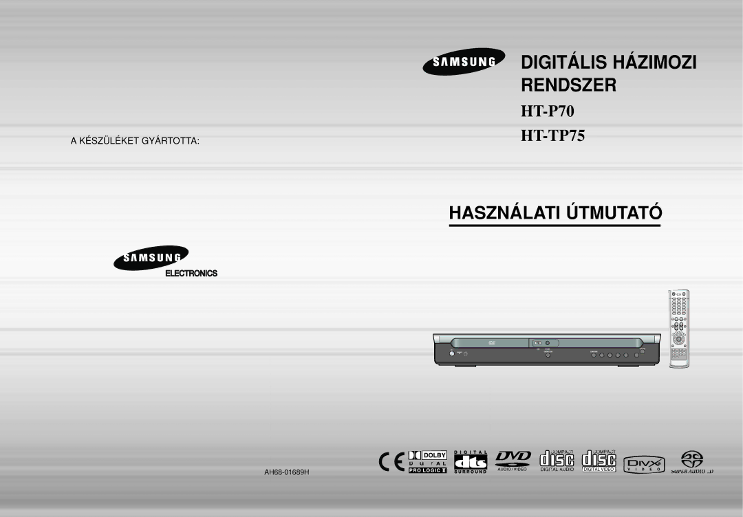 Samsung HT-P70R/ELS, HT-TP75R/ELS, HT-P70NR/ELS, HT-TP75R/EDC manual Rendszer, AH68-01689H 